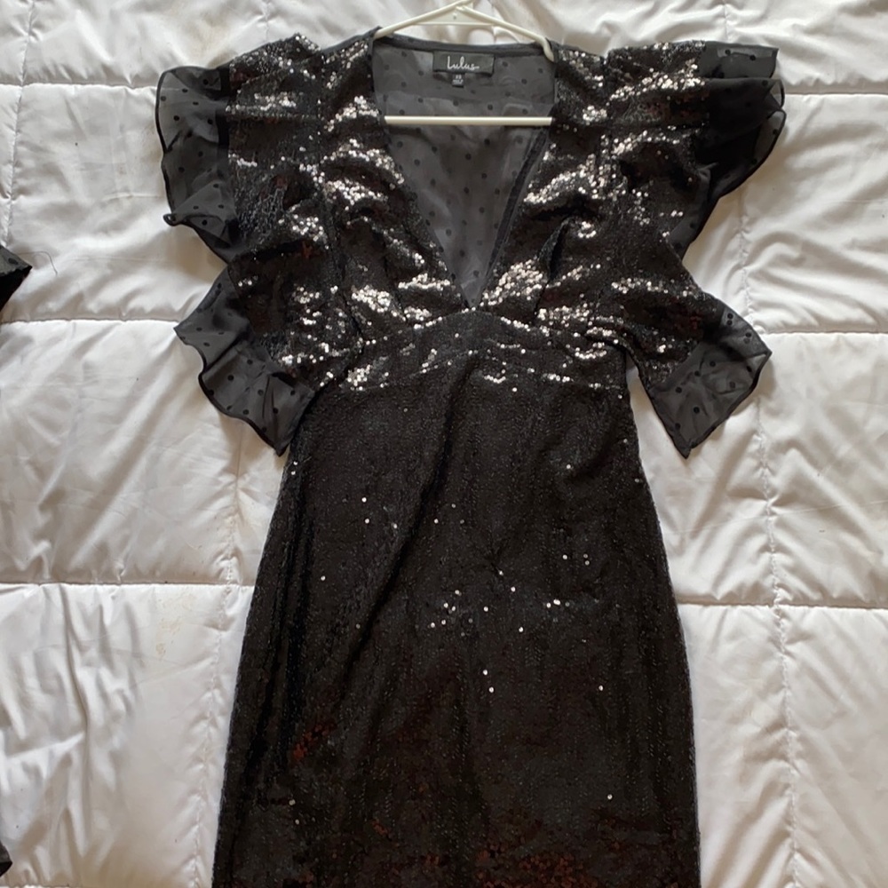 Lulu’s sequin and polka dot dress